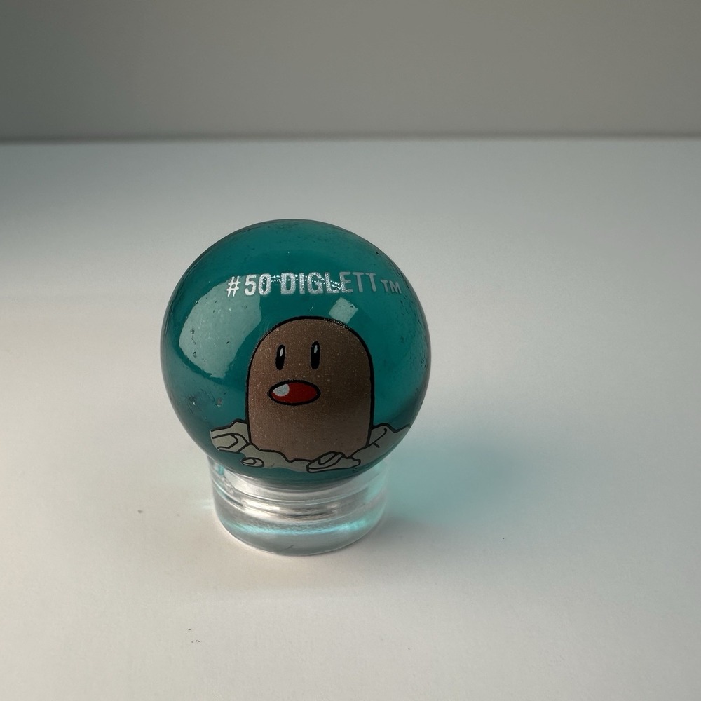 Vintage ToyBiz Pokemon‎ Marble #50 Diglett Blue
